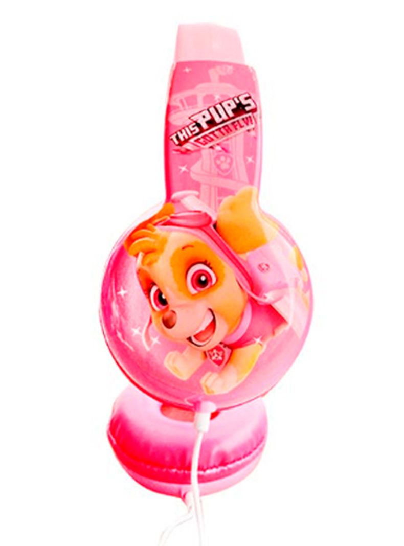 Audifonos Con Cable Diseño Paw Patrol Conexión 3.5mm Rosa-1