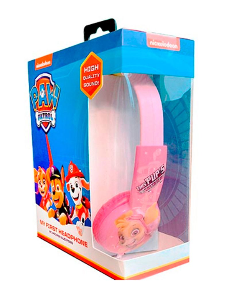 Audifonos Con Cable Diseño Paw Patrol Conexión 3.5mm Rosa-2