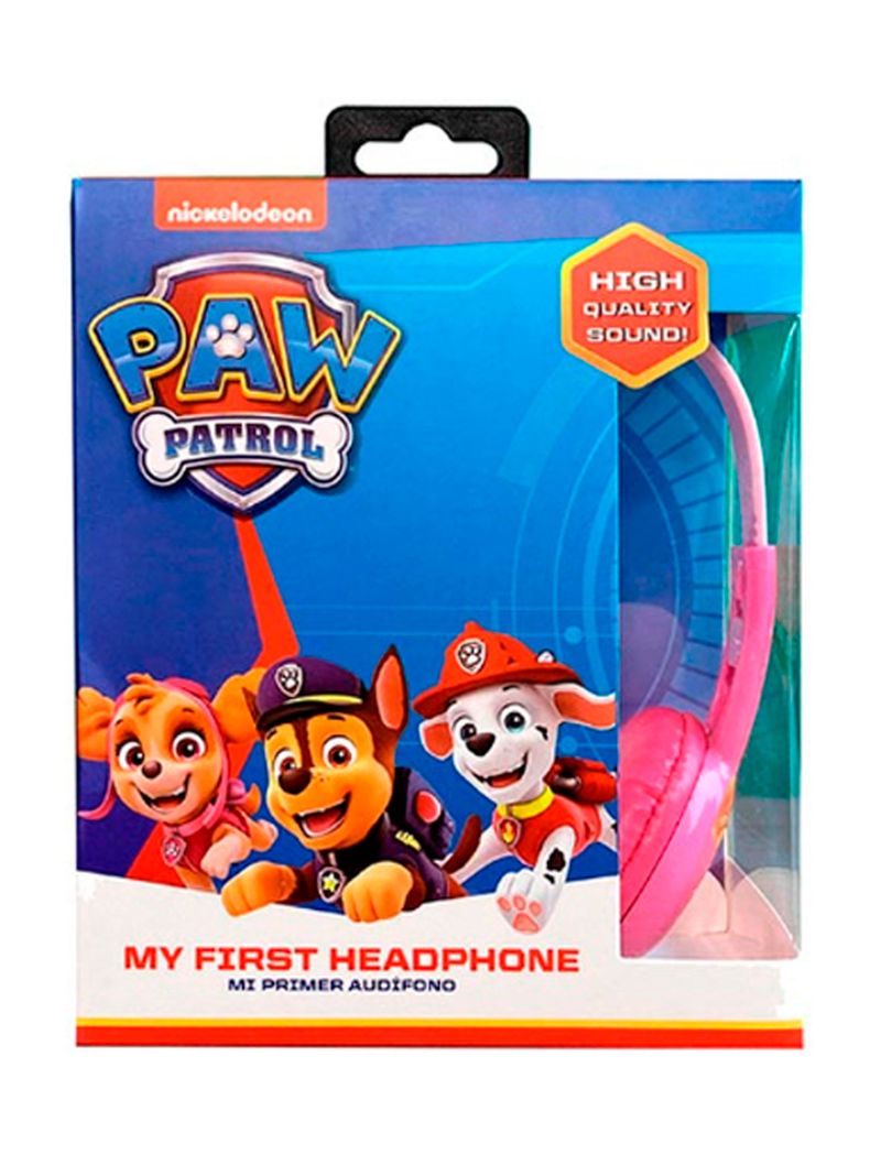 Audifonos Con Cable Diseño Paw Patrol Conexión 3.5mm Rosa-3