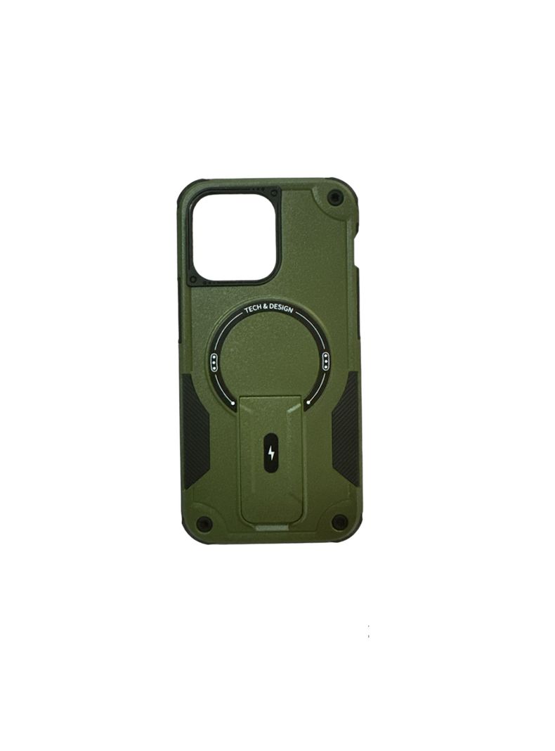 Carcasa Tipo Armor Magsafe Para iPhone 13 14 Verde-0