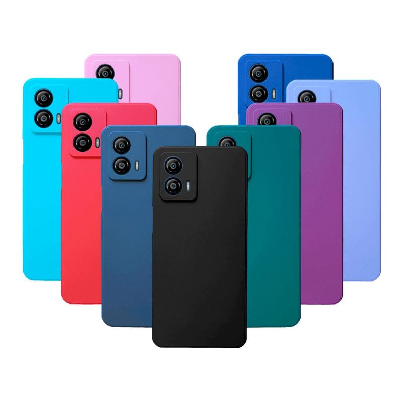 Carcasa Funda Para Motorola G53 Goma  Turquesa-1