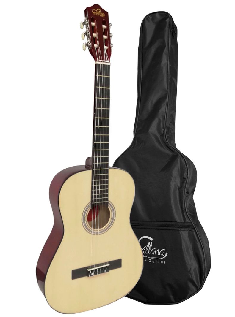 Guitarra Clasica 34 Pulg Sevillana Acabado De Madera Natural-0