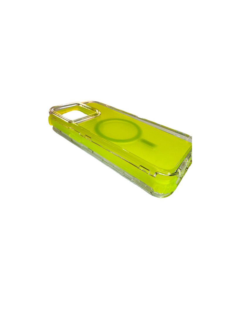 Carcasa Antigolpes 360 Para iPhone 14 13 Verde Fluor-3