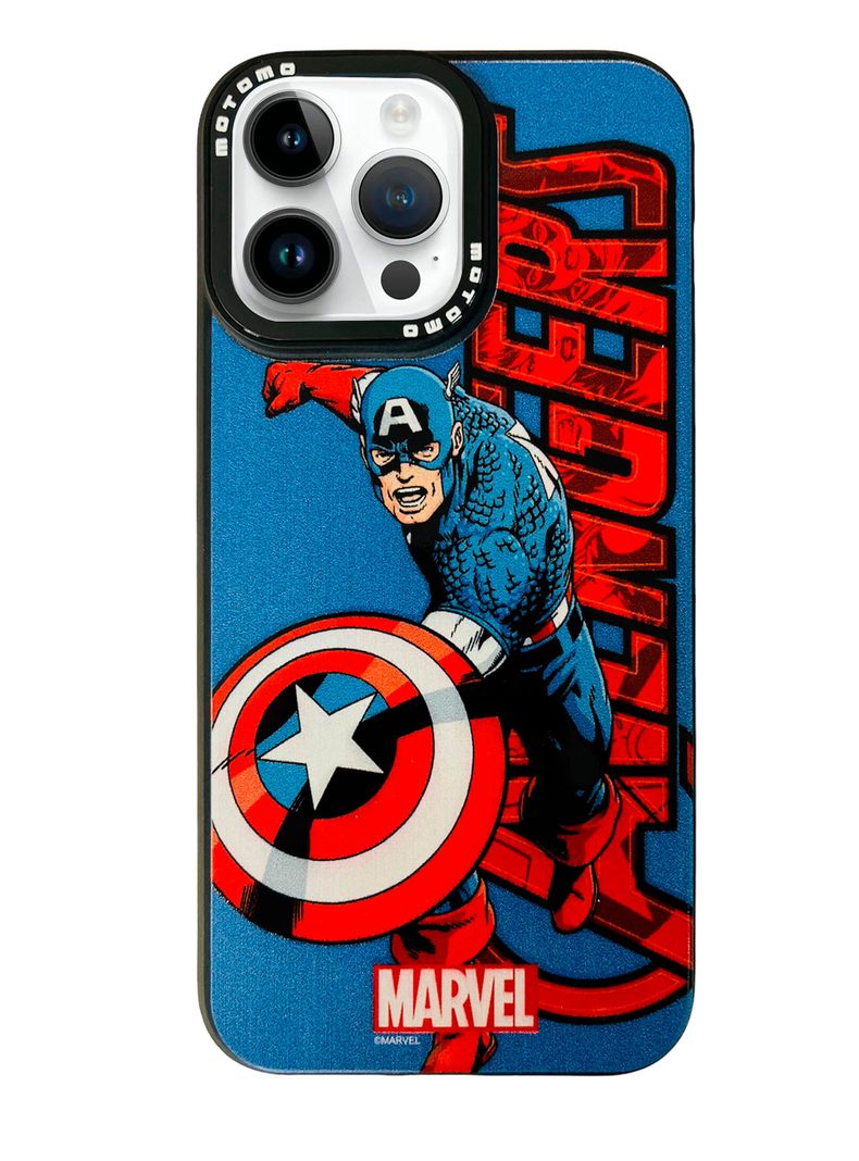 Carcasa Compatible Con iPhone 12 / 12 Pro Marvel Capitan America Azul