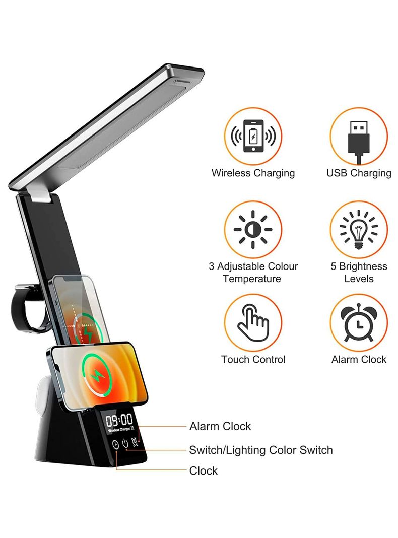 Estacion Base De Carga Inalambrica Con Lampara 15W 3en1 TL66-2