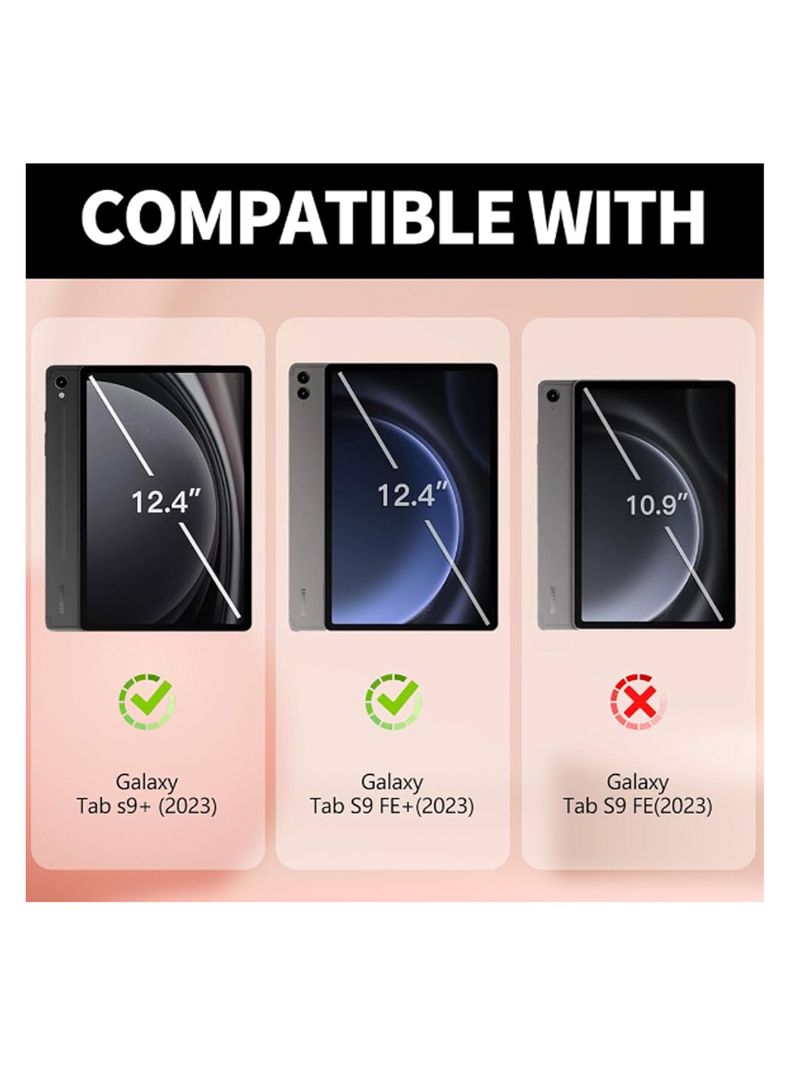 Funda Smart Cover Lamina Para Tablet Samsung S9 Plus Celeste-1