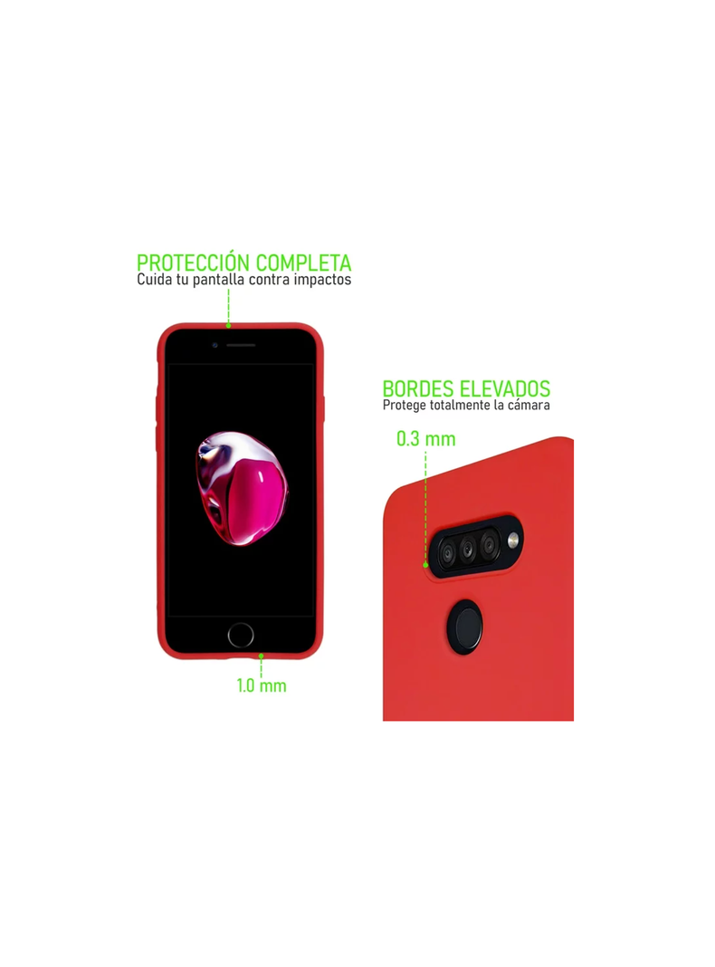 Carcasa Para Motorola G51 Goma Color Rosado-1