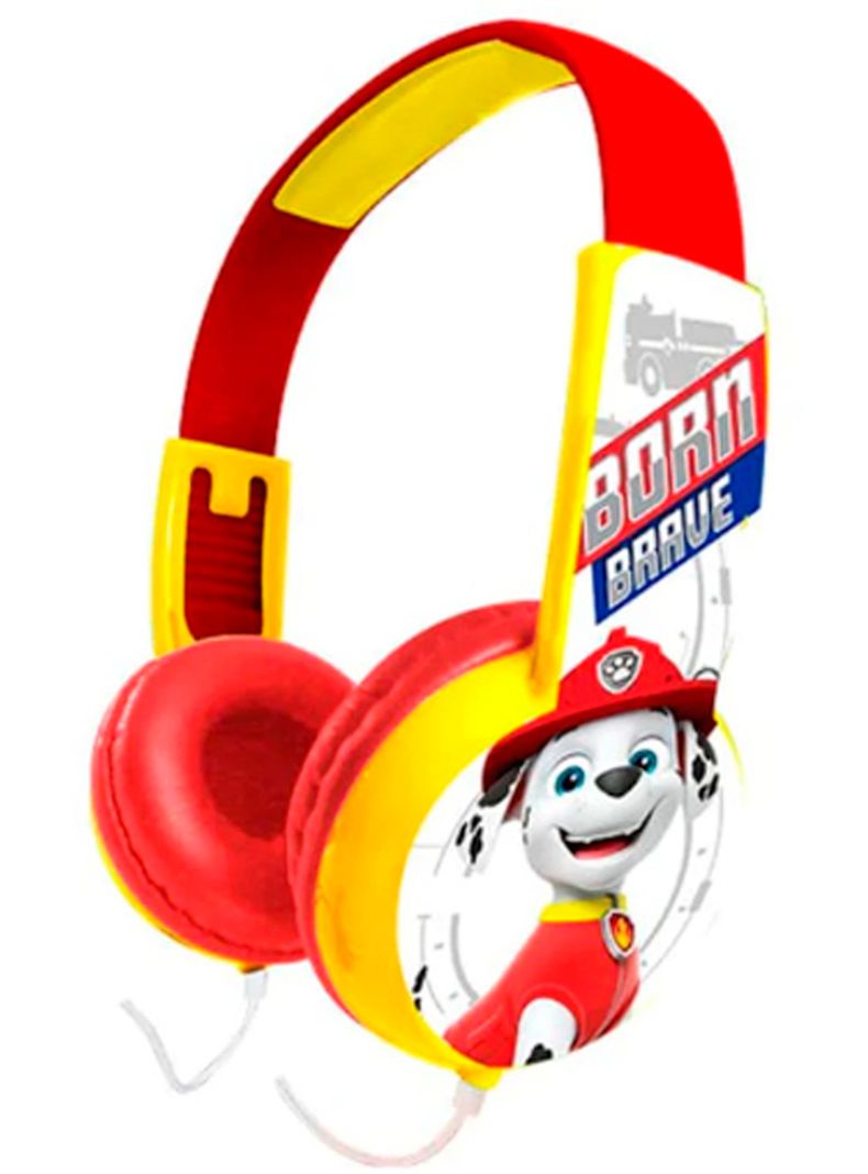 Audifonos Con Cable Diseño Paw Patrol Conexión 3.5mm Rojo-0