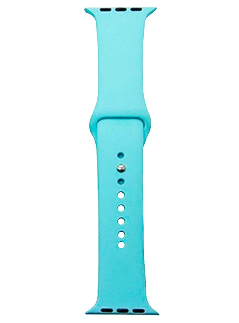 Correa Compatible Con Apple Watch 42mm 44mm 45m Goma Celeste-0