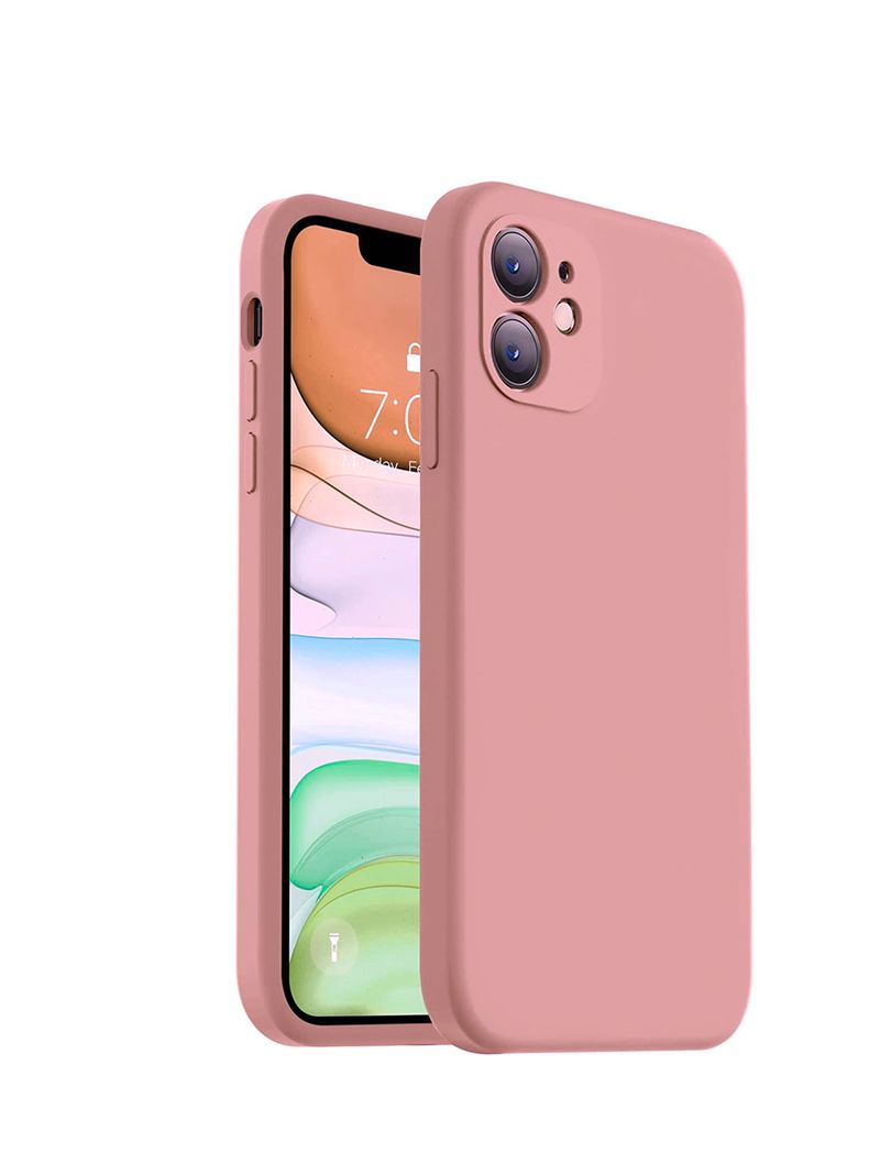Carcasa Para iPhone 11 Goma Color Rosado-2