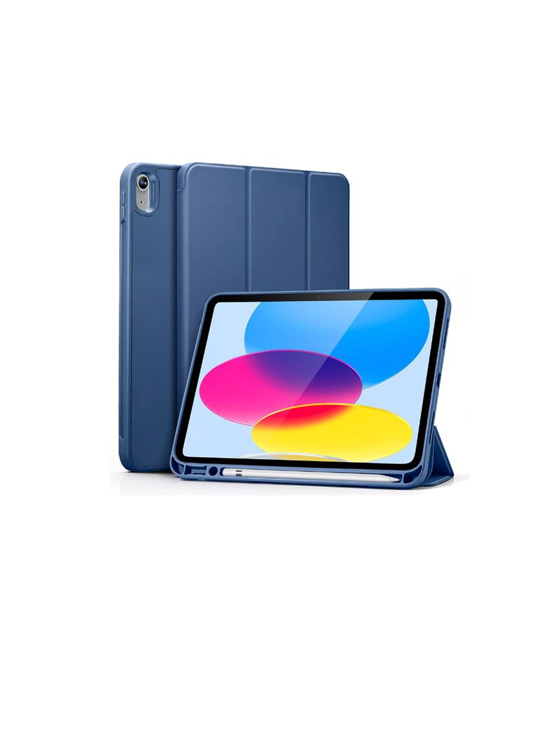 Funda Smart Cover  Para iPad 10.9 2022 10gen Azul Oscuro-1