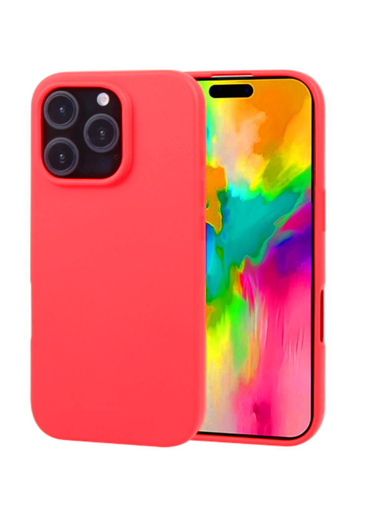 Carcasa Para IPhone 16 Pro Max Goma Rojo-0