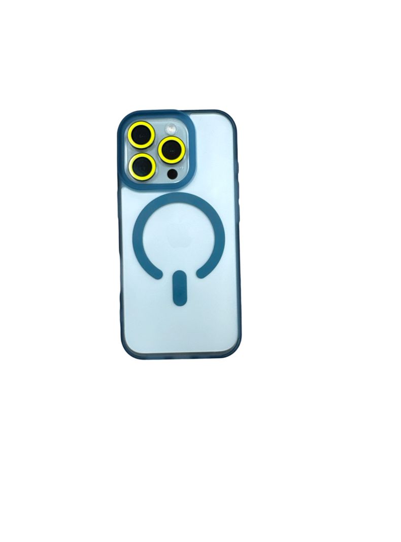 Carcasa Para iPhone 16 Pro Max Matte Magsafe Azul-0