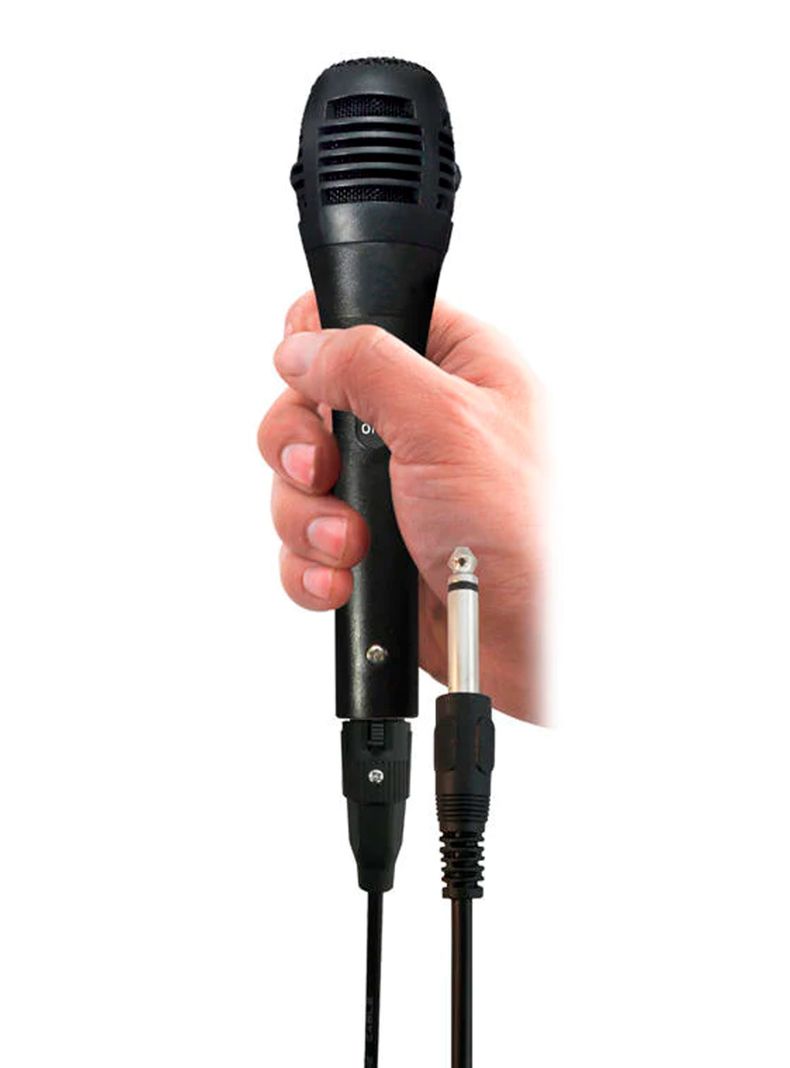 Microfono Negro Con Cable Ideal Para Karaoke Plug 6.3mm-2