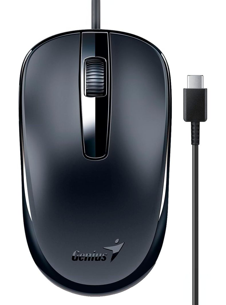 Mouse Optico Con Cable USB-C 1200 Dpi Genius DX-120 Negro