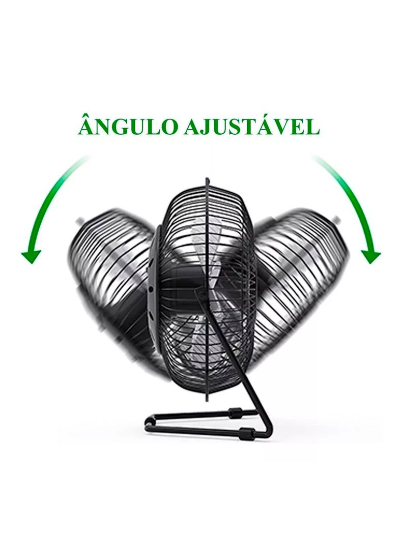 Mini Ventilador Portatil De 6 Pulgadas Puerto USB Negro-2