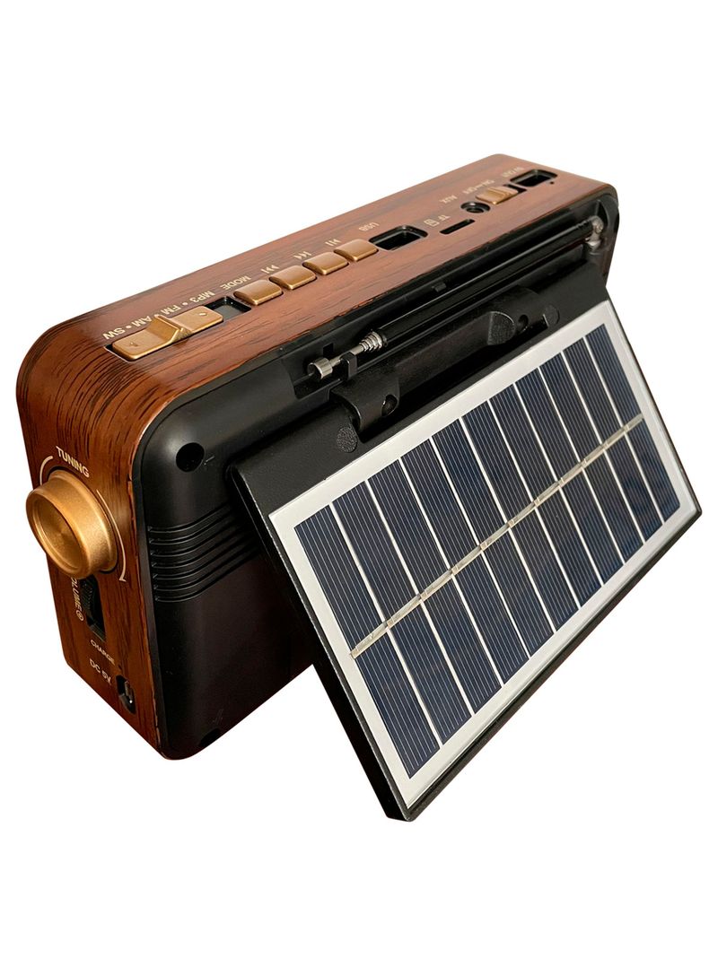 Radio Portatil FM Recargable Bluetooth Panel Solar Provenze-2