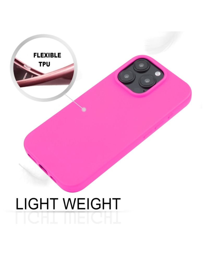 Carcasa Lamina Vidrio Para iPhone 16 Pro Max Fucsia-2