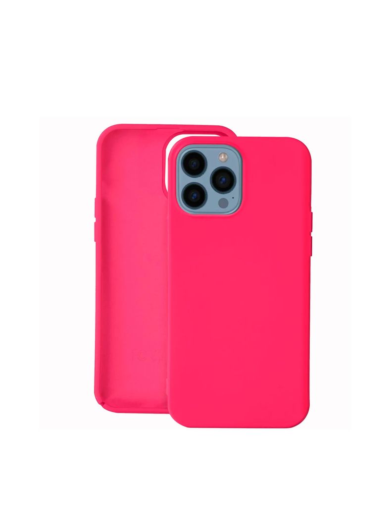 Carcasa Para iPhone 15 Goma Fucsia-1