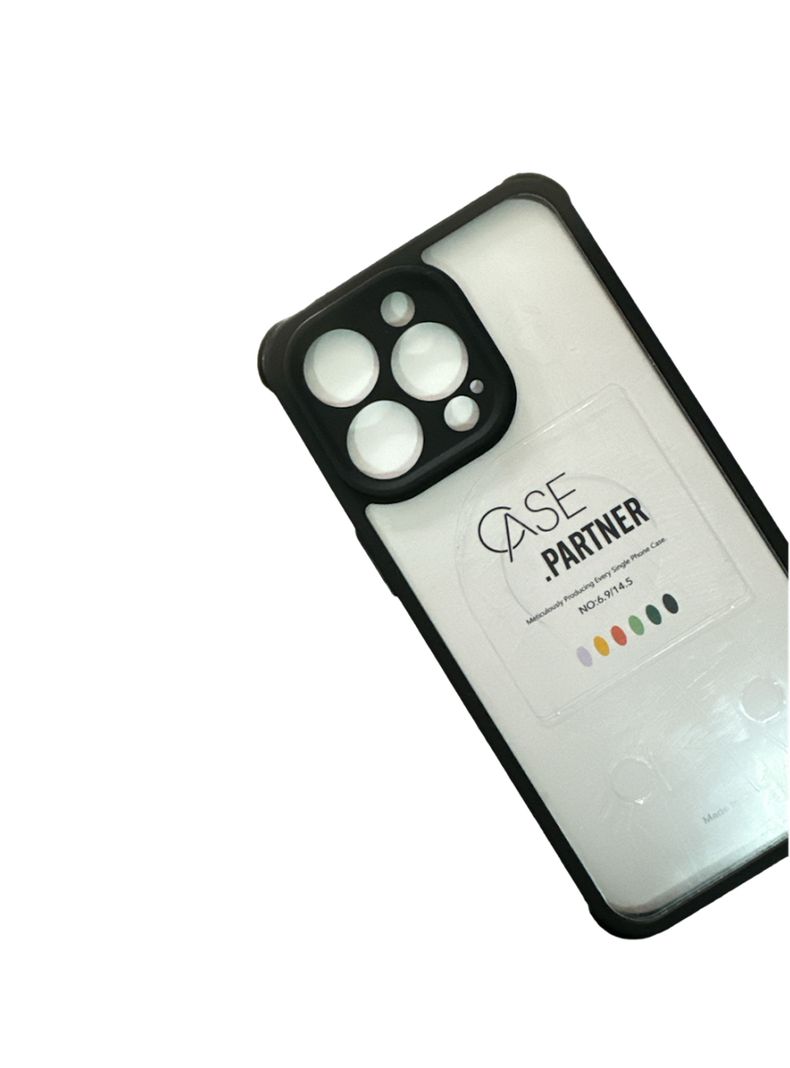Carcasa Para iPhone 13 14 Transparente Borde Rosado-3
