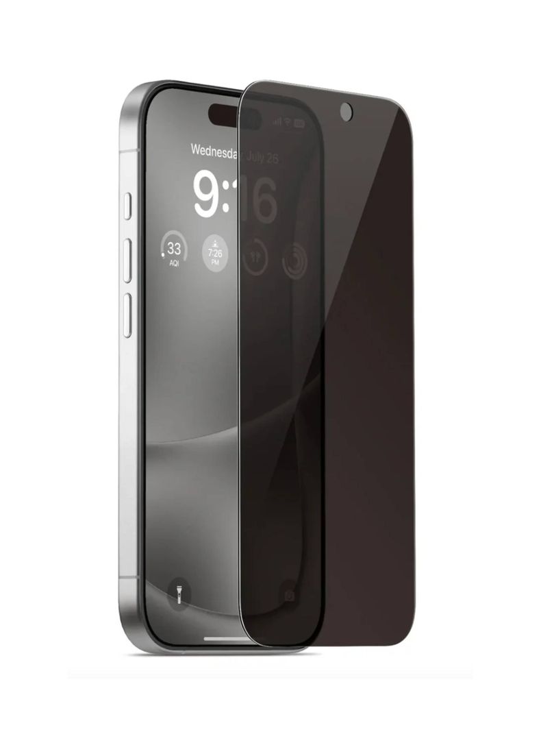 Mica Lamina Protector de Vidrio Antiespia Compatible Con  iPhone 17 Negro