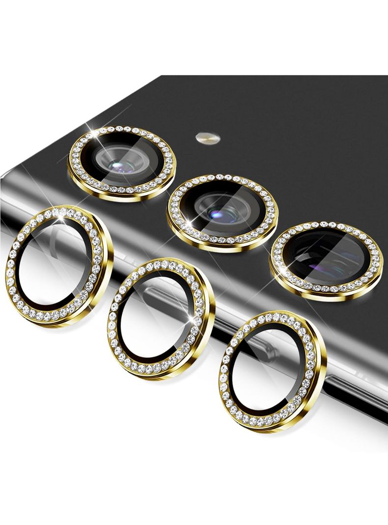 Protector Lente Camara Para Samsung S24 Ultra Diamante Gold-0