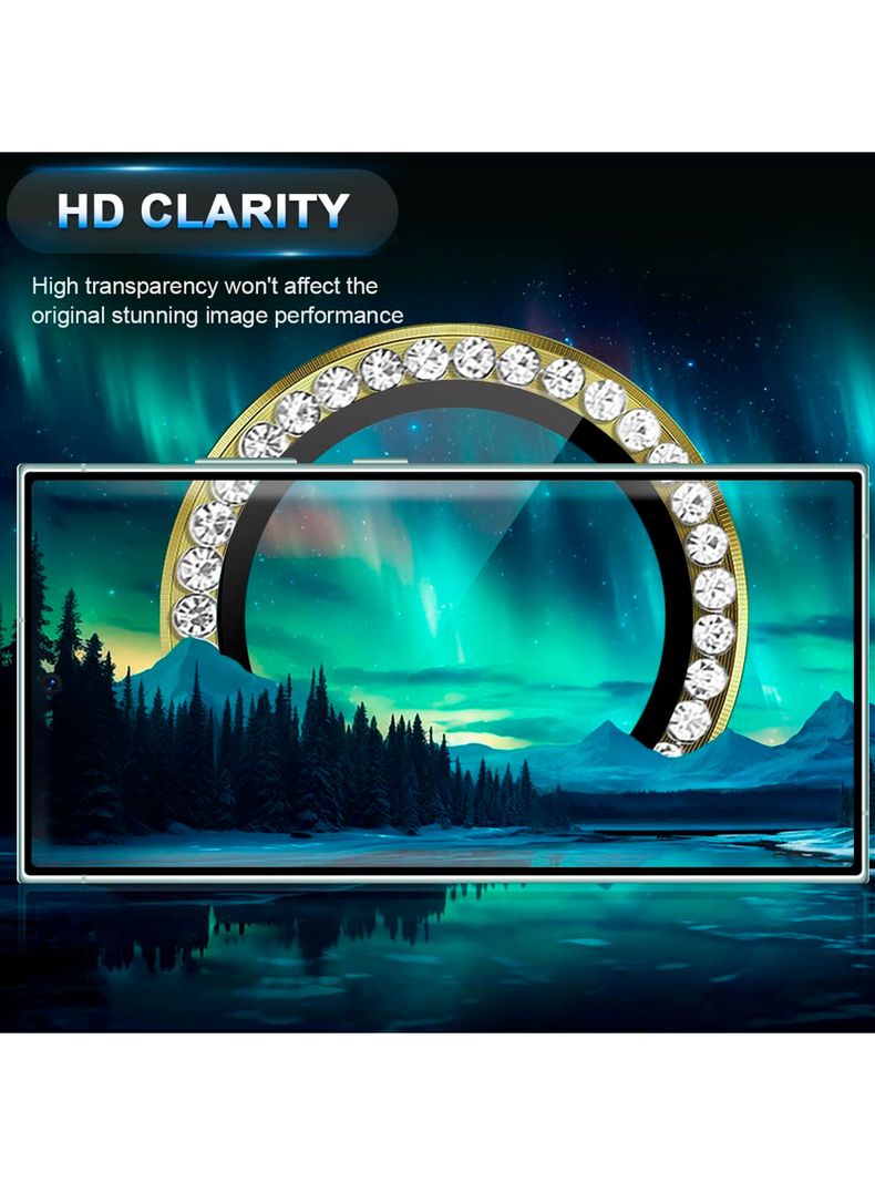 Protector Lente Camara Para Samsung S24 Ultra Diamante Gold-2