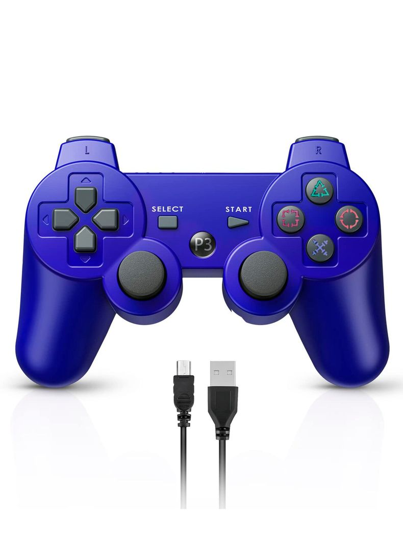 Control Joystick Inalámbrico Para PS3 Azul-0