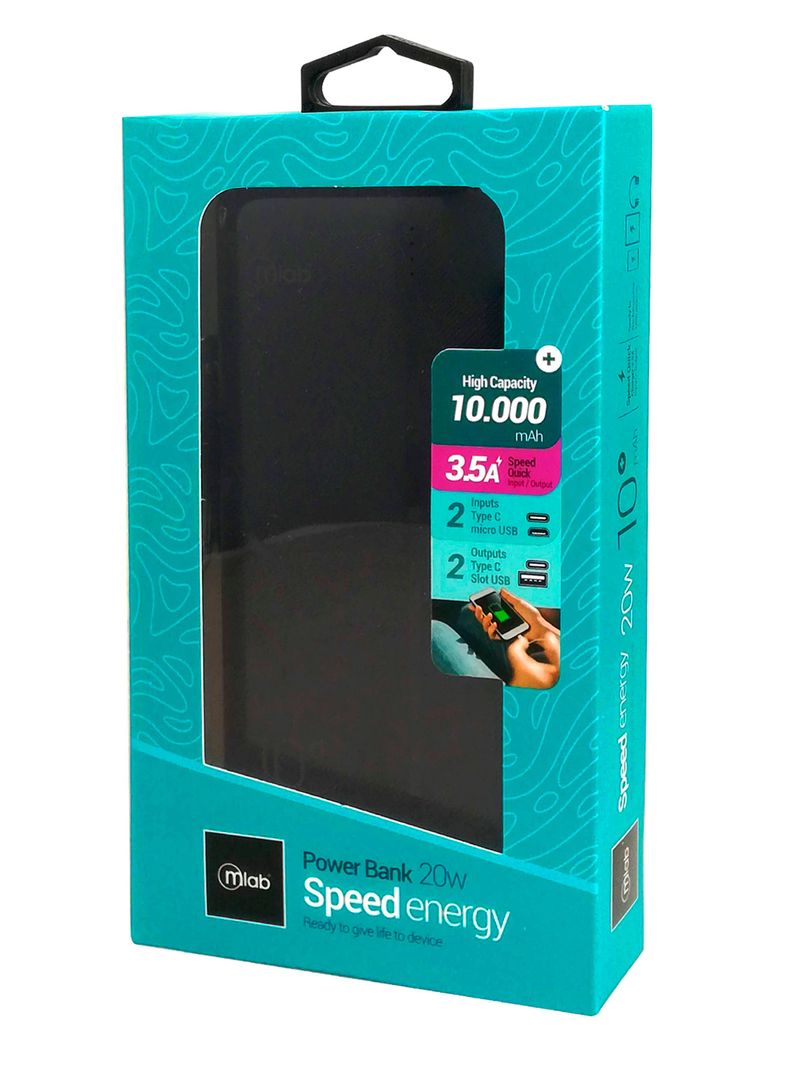 Bateria Externa Cargador Portátil Powerbank 10.000Mah Speed-3