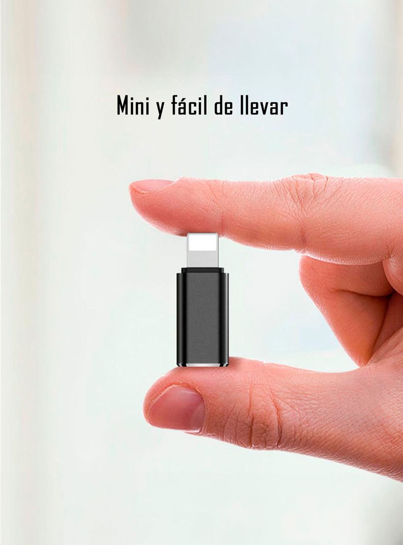 Adaptador OTG Tipo C Hembra A Conector Compatible Con iPhone-5