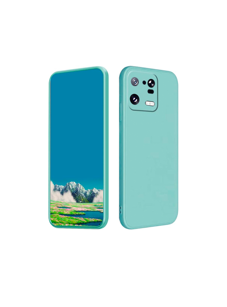 Carcasa Funda Para Xiaomi 13 Pro Goma Turquesa-0