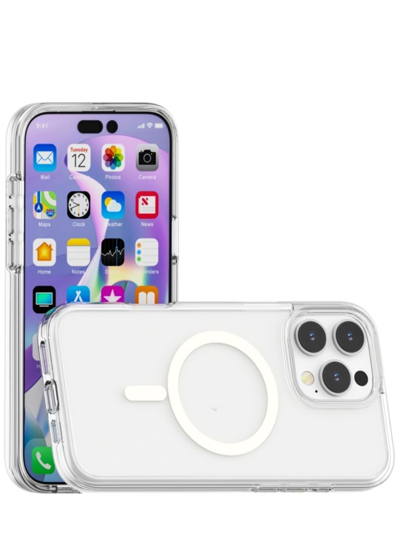 Carcasa Transparente Magsafe Para iPhone 16 Pro Max-3