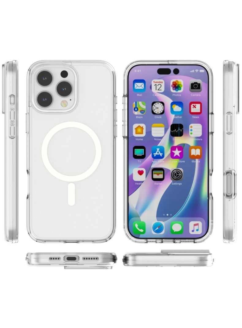 Carcasa Transparente Magsafe Para iPhone 16 Pro Max-4