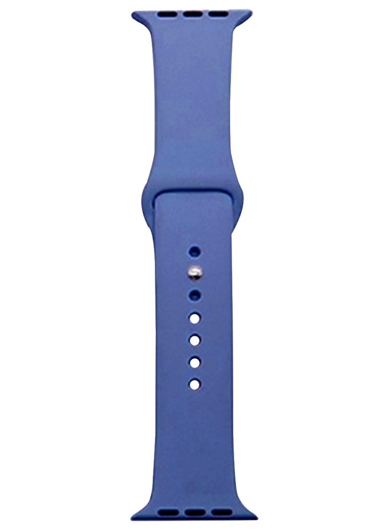 Correa Compatible Con Apple Watch 42mm 44mm 45mm Azul Gris-0
