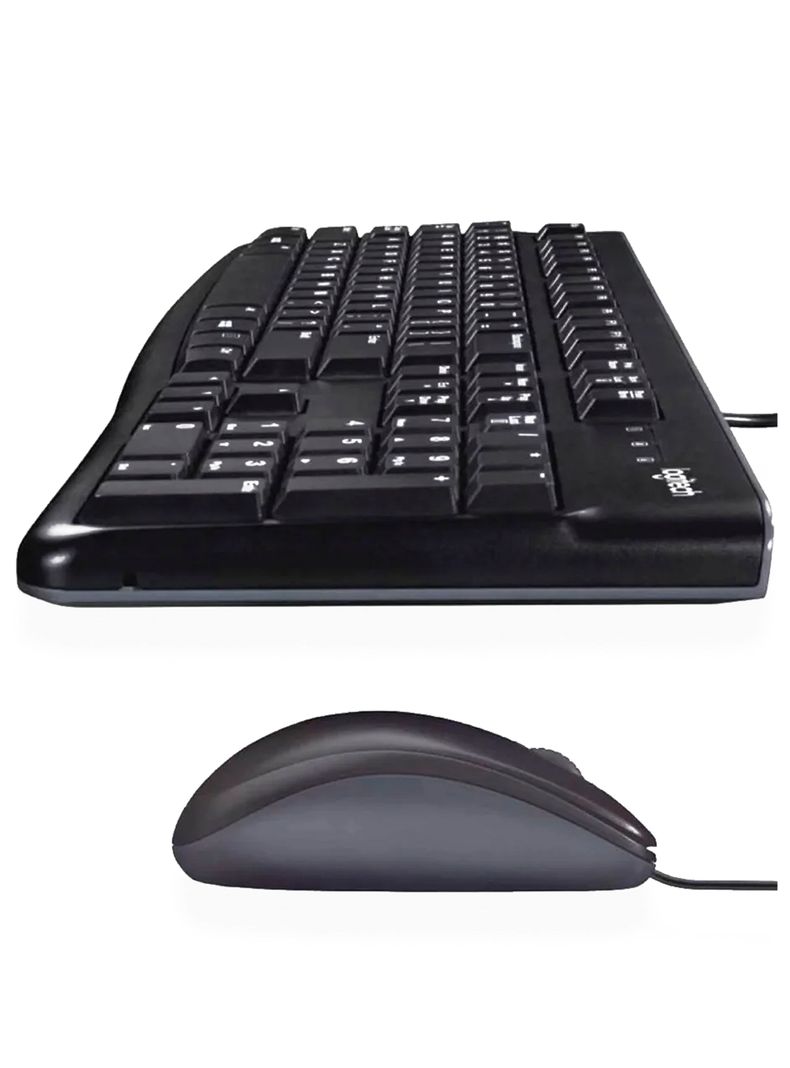 Combo Teclado Mouse En Español Con Cable USB Logitech MK120-1