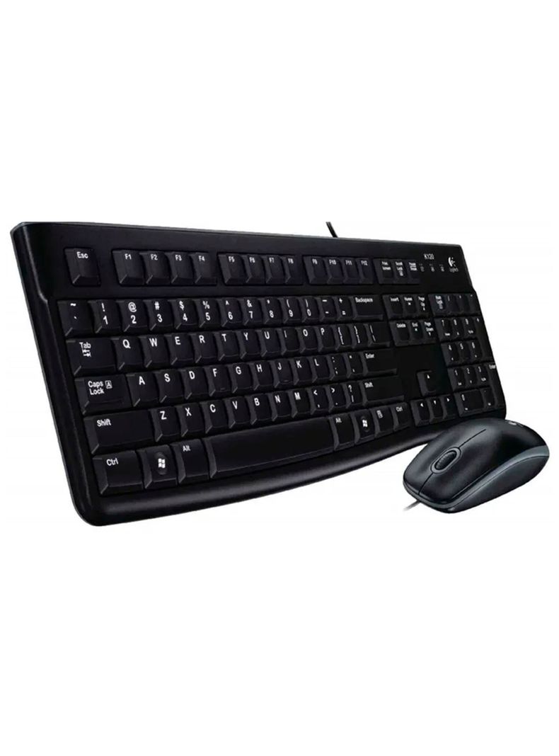 Combo Teclado Mouse En Español Con Cable USB Logitech MK120-2