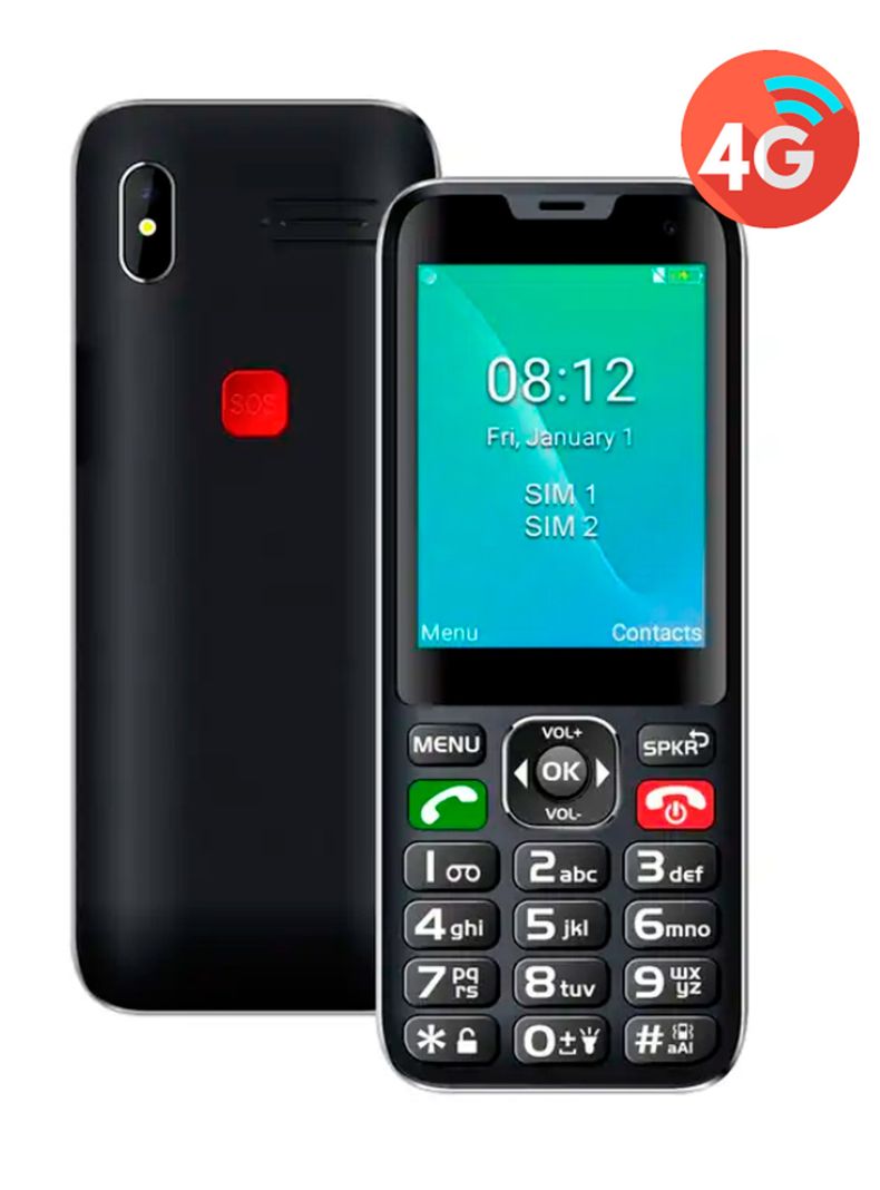 Telefono Celular Adulto Mayor 4G 2.8" Color Tecnolab Negro-1