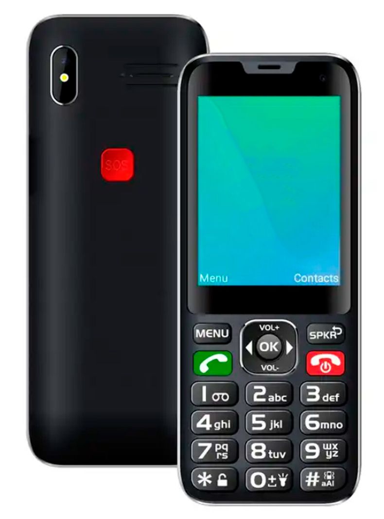 Telefono Celular Adulto Mayor 4G 2.8" Color Tecnolab Negro