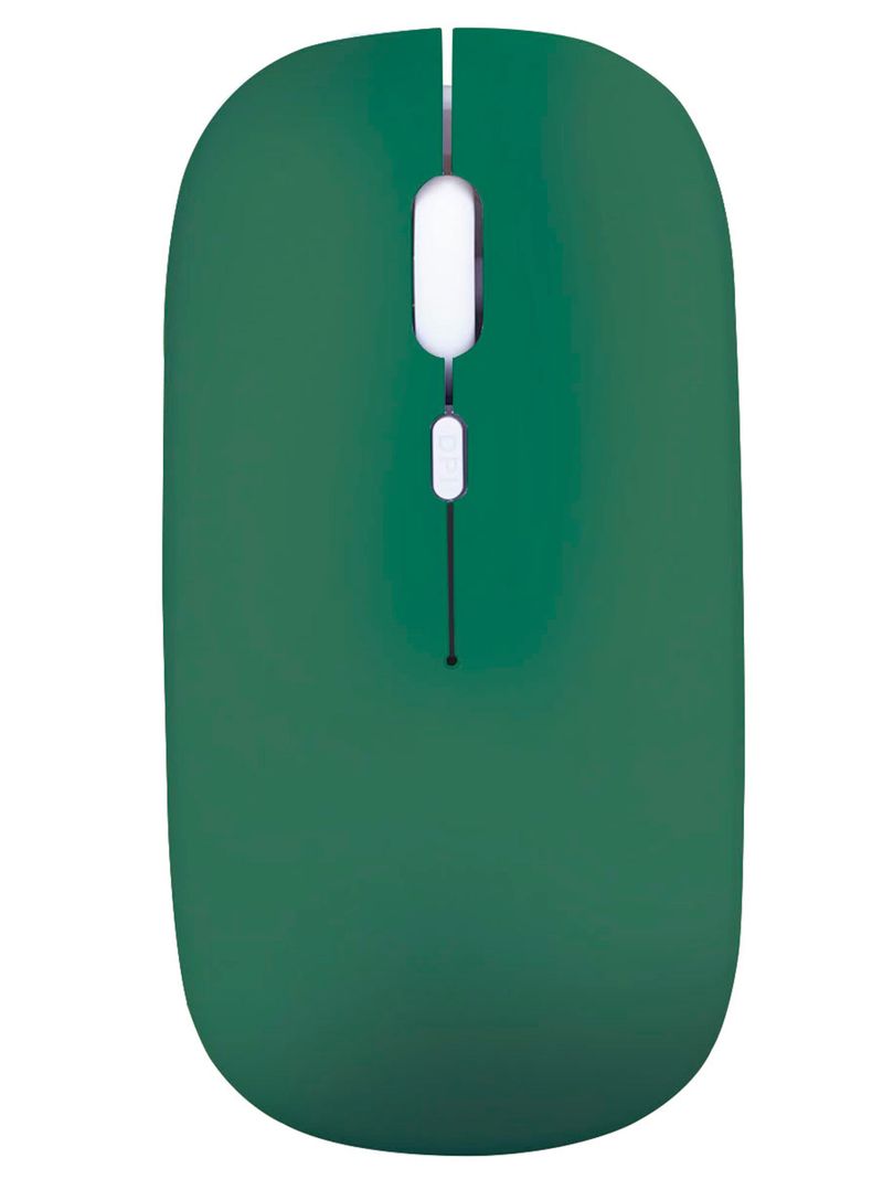 Mouse Inalambrico Recargable Bluetooth Receptor USB Verde-3