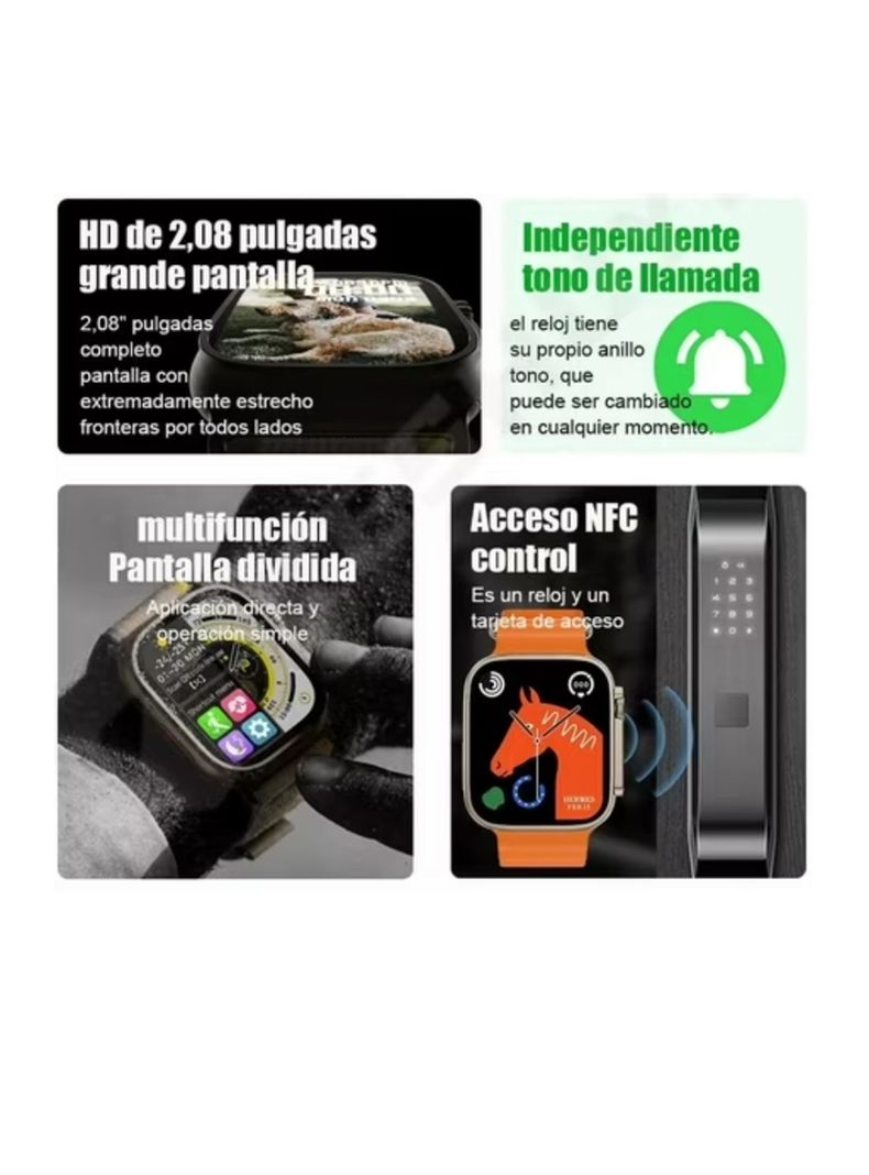 Smart Watch Reloj Inteligente Deportivo Run 49mm 2 correas-3