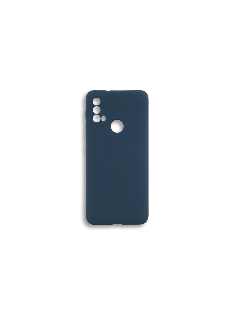 Carcasa Para Motorola E30 / E40 Goma Azul Oscuro-0