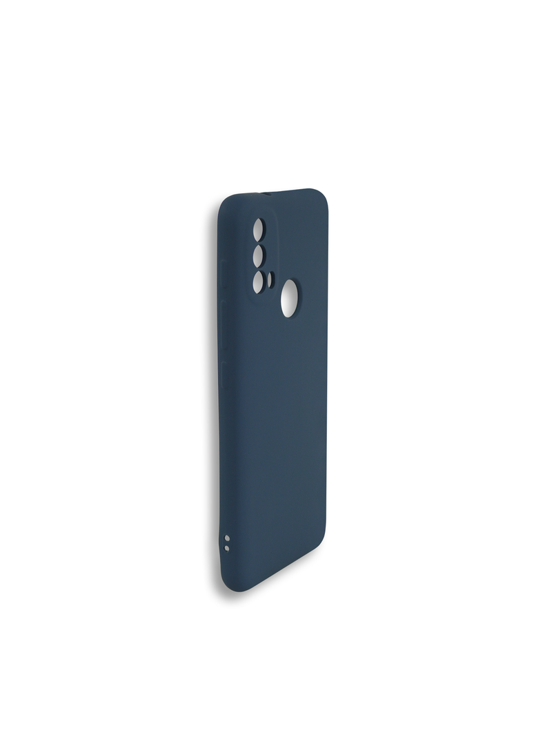 Carcasa Para Motorola E30 / E40 Goma Azul Oscuro-1