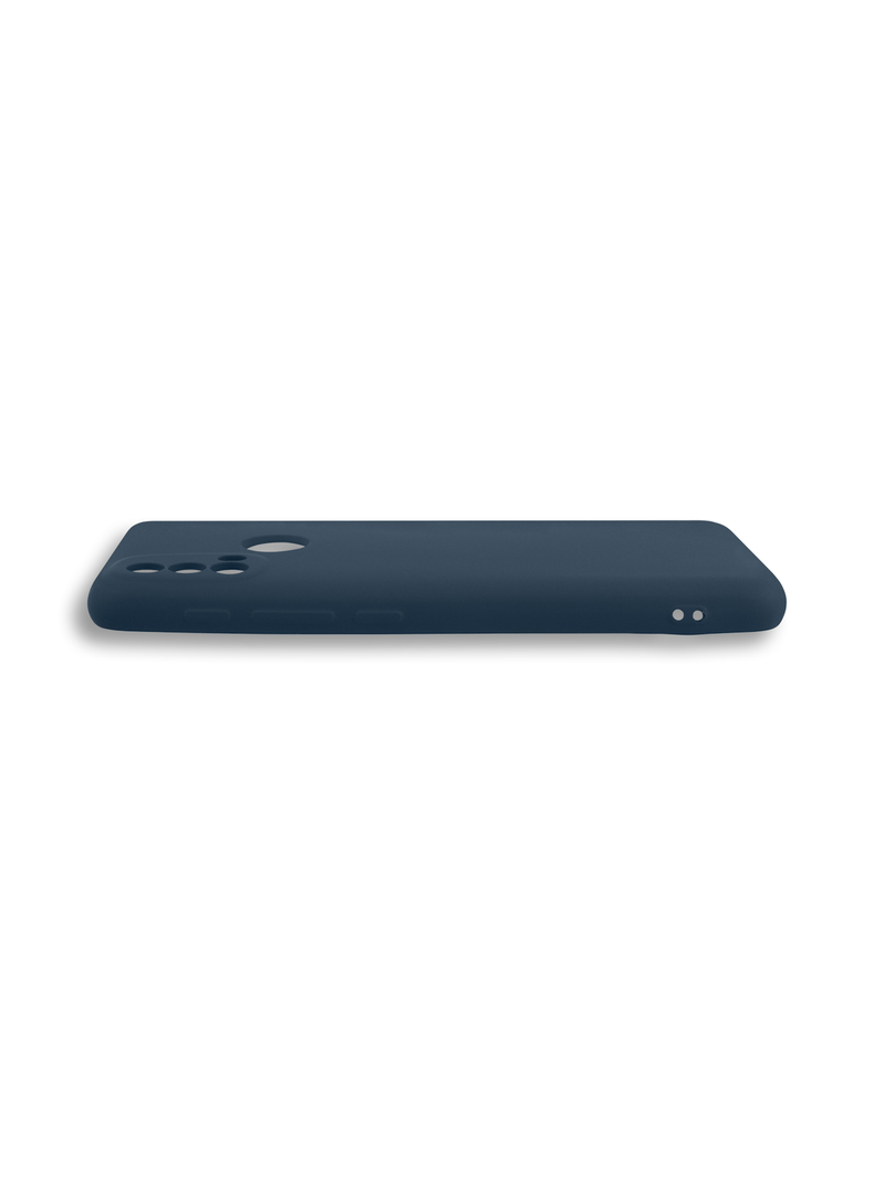 Carcasa Para Motorola E30 / E40 Goma Azul Oscuro-3