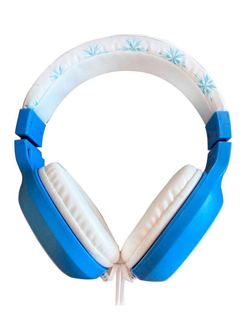 Audifonos Estero Con Cable Microfono Disney Frozen Elsa Azul-1