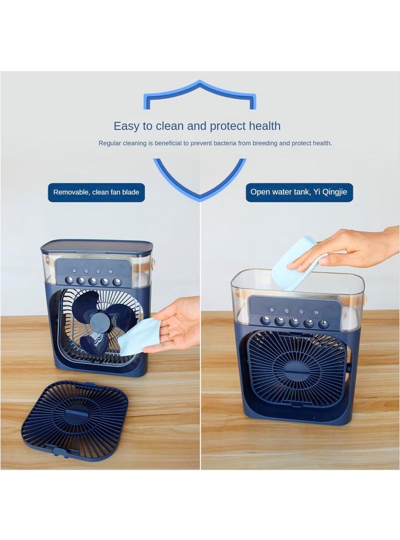 Mini Ventilador Portatil USB Cooling Rociador 166 Azul-2