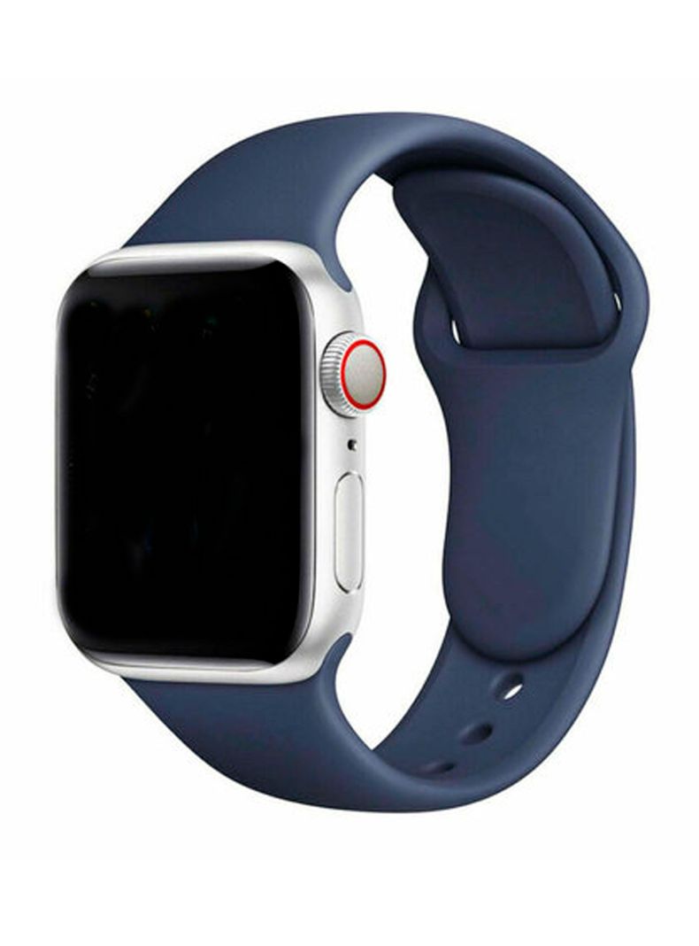 Correa Compatible Con Apple Watch 38mm 40mm 41mm Azul Oscuro-1