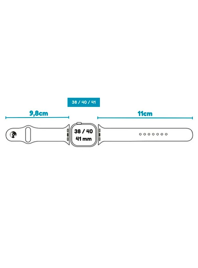 Correa Compatible Con Apple Watch 38mm 40mm 41mm Azul Oscuro-4