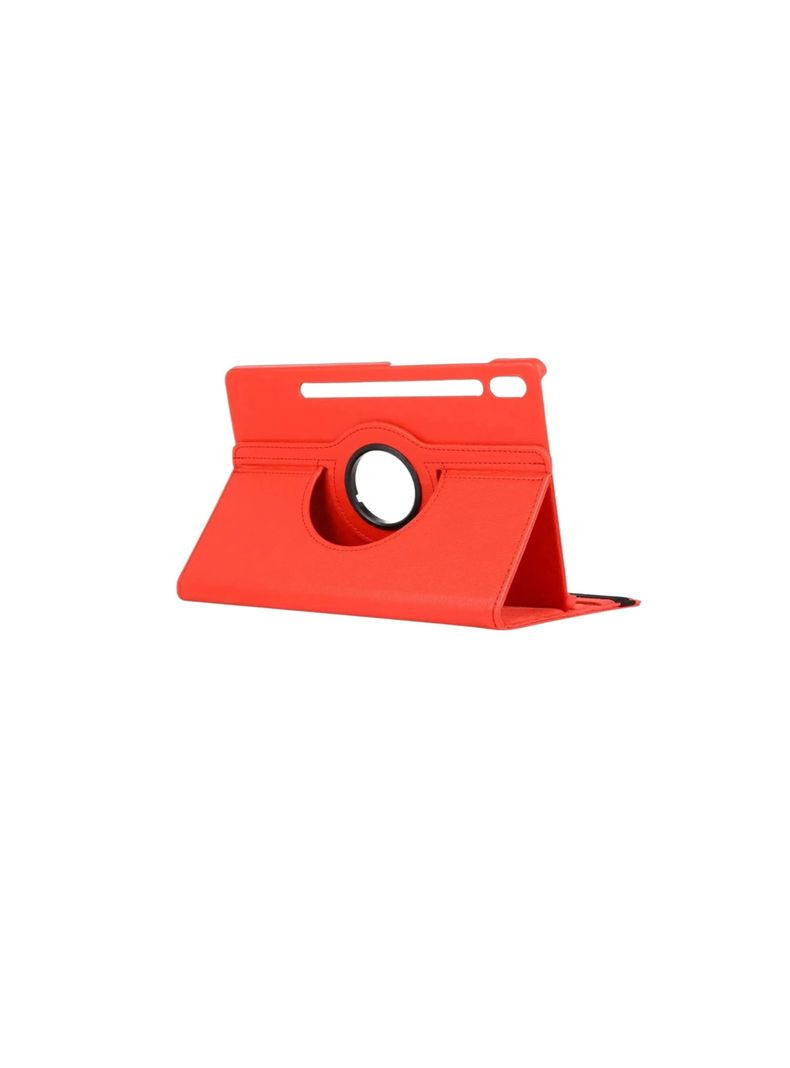 Funda Giratoria Para Samsung S9 Fe Plus Lamina Vidrio Rojo-0