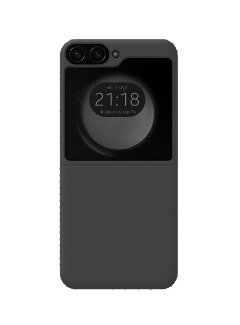 Carcasa Para Samsung Z Flip 5 Goma Negro-1