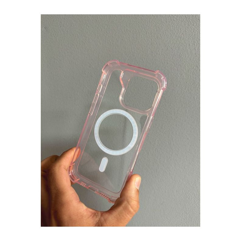 Carcasa Transparente Con Bordes Magsafe Para iPhone 16-1